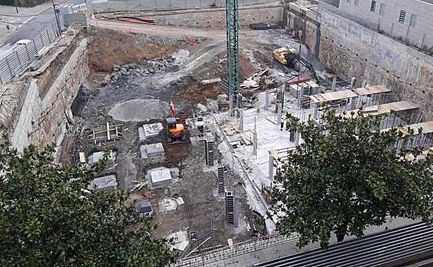 Obras del parking subterráneo de Astrabudua. 