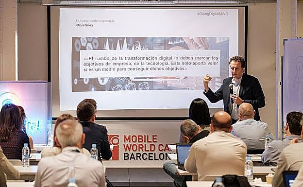 Un momento del encuentro de ayer.