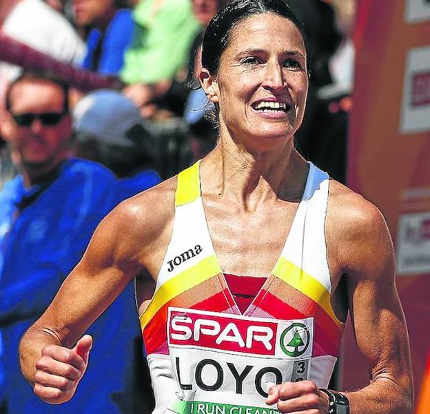 Elena Loyo durante el Campeonato Europeo de Atletismo de 2018.