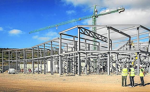 Las obras de la bodega en Navarrete. 