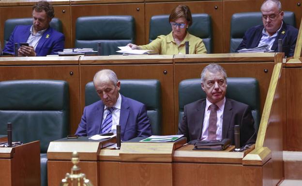 El lehendakari Iñigo Urkullu en el Parlamento vasco.