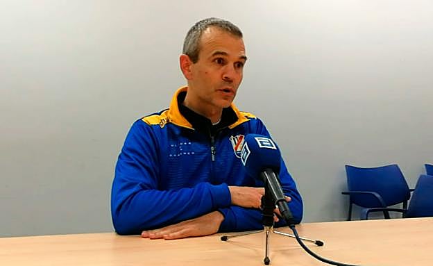 Igor Núñez, durante la rueda de prensa posterior a la victoria.