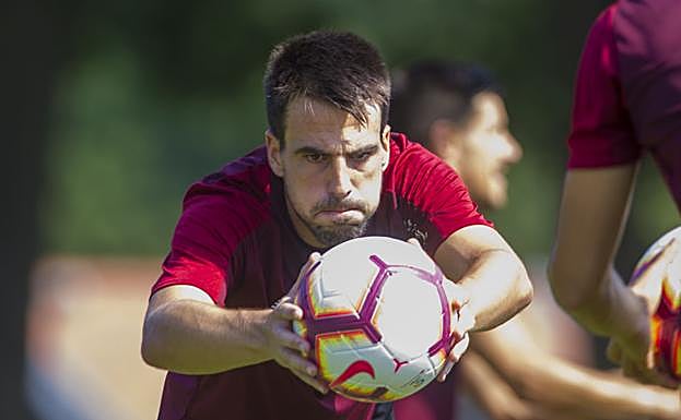 Beñat, en un entrenamiento.