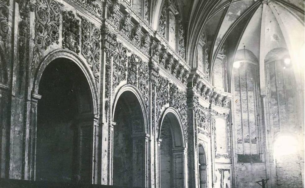 Nave mayor de la iglesia del antiguo convento de San Francisco, derribado en los años 30. 