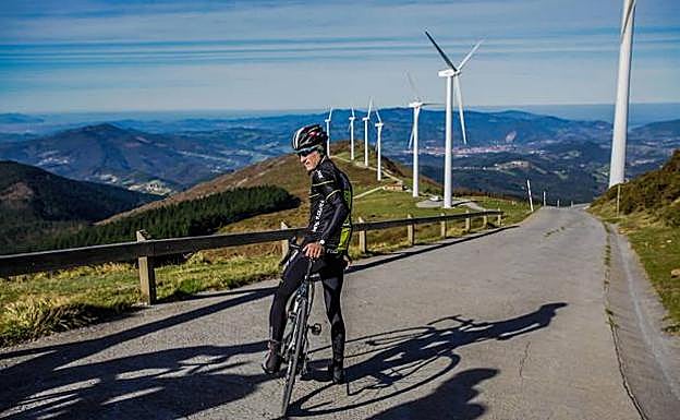 La subida a Oiz era uno de los retos.