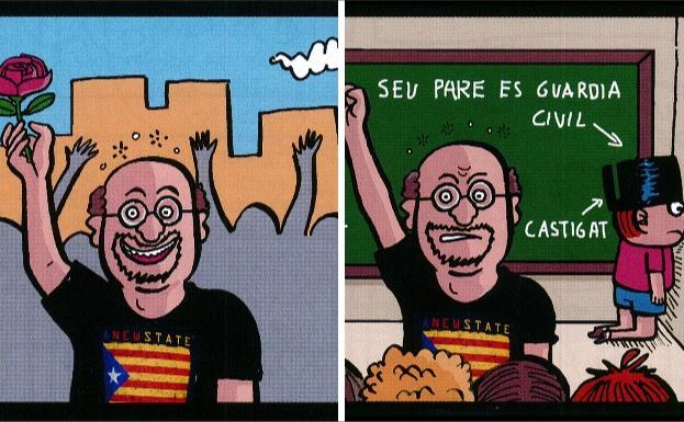 Una muestra del humor de Santi Orue en las páginas de la revista TMEO, con el 'procés' como protagonista.