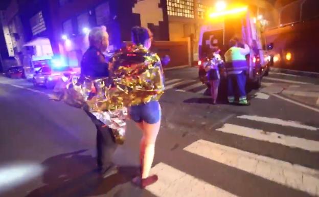 Las chicas fueron atendidas en el lugar por los servicios de emergencia.