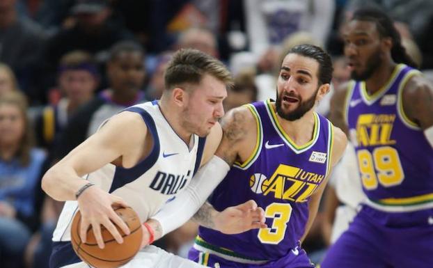 Ricky Rubio con Luka Doncic. 