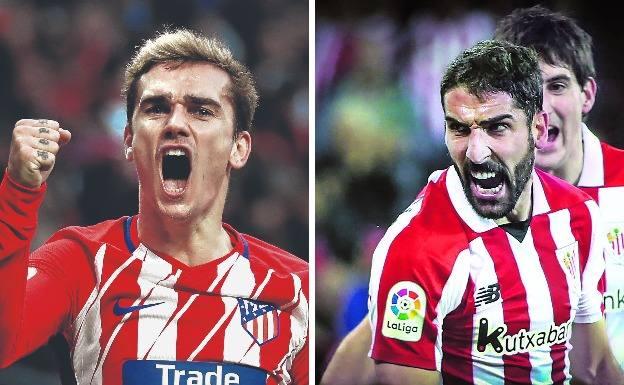 Antoine Griezmann y Raúl García.