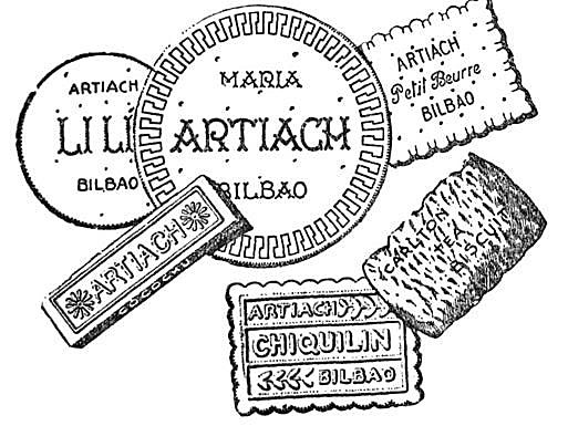 Galletas de Artiach, ilustración extraída de un anuncio en prensa de 1928.
