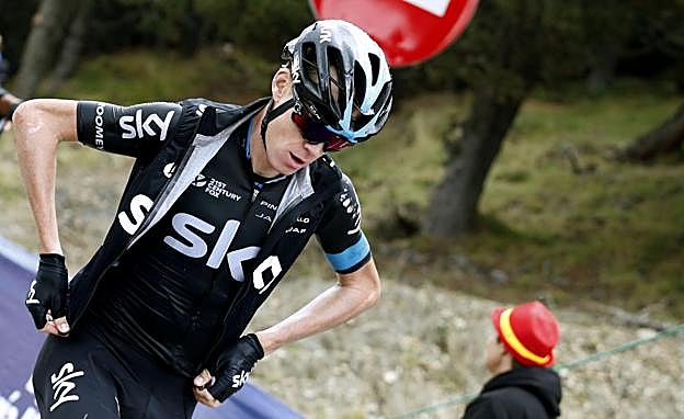 Christopher Froome, durante la undécima etapa de la Vuelta Ciclista a España