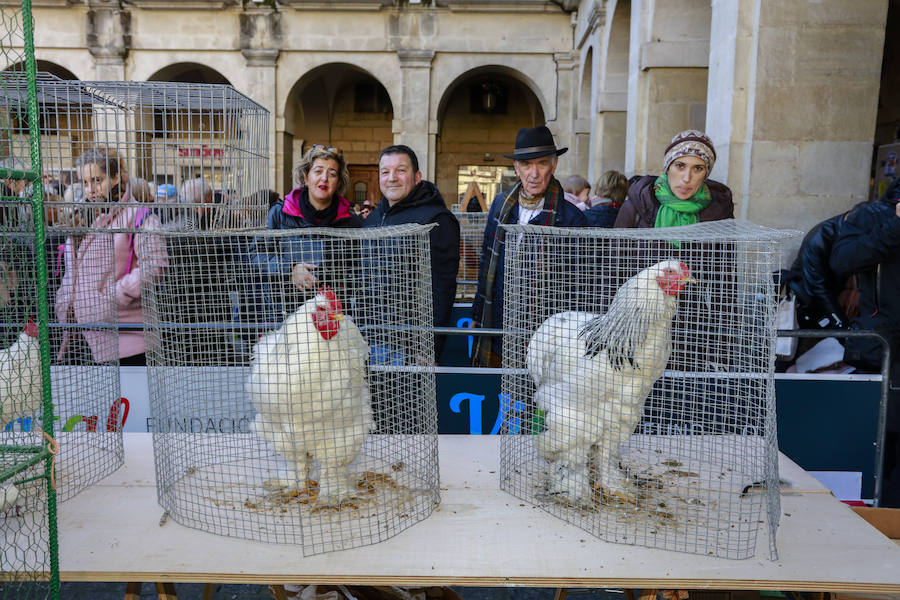 El buen tiempo ha animado a miles de ciudadanos a acercarse, un año más, a la plaza de España, donde más de un centenar de productores han ofrecido quesos, embutidos, pan, verduras, conservas y dulces para estas fiestas