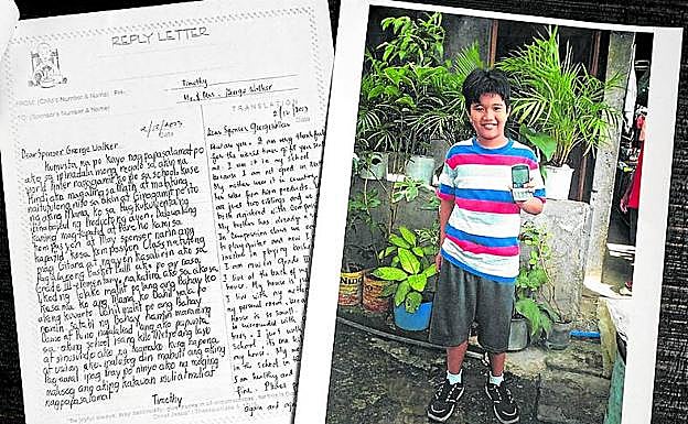 Una carta de Timothy (derecha) y la respuesta del expresidente.