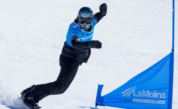 Regino Hernández, durante una prueba en La Molina.