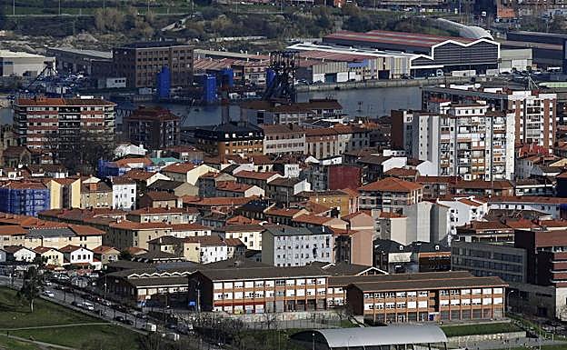 Vista aérea de Sestao. 