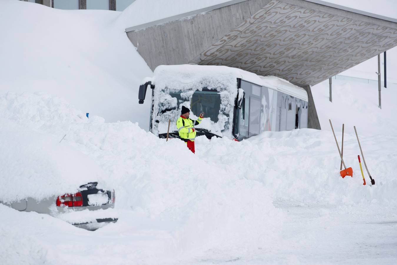 Fotos: Fuertes nevadas en el sur de Alemania y Austria