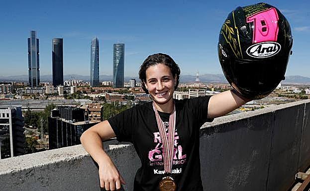 La piloto de motociclismo Ana Carrasco. 