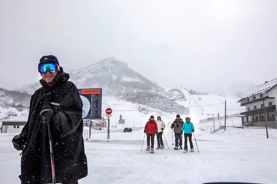 Asturias ha amanecido este martes cubierta de nieve.