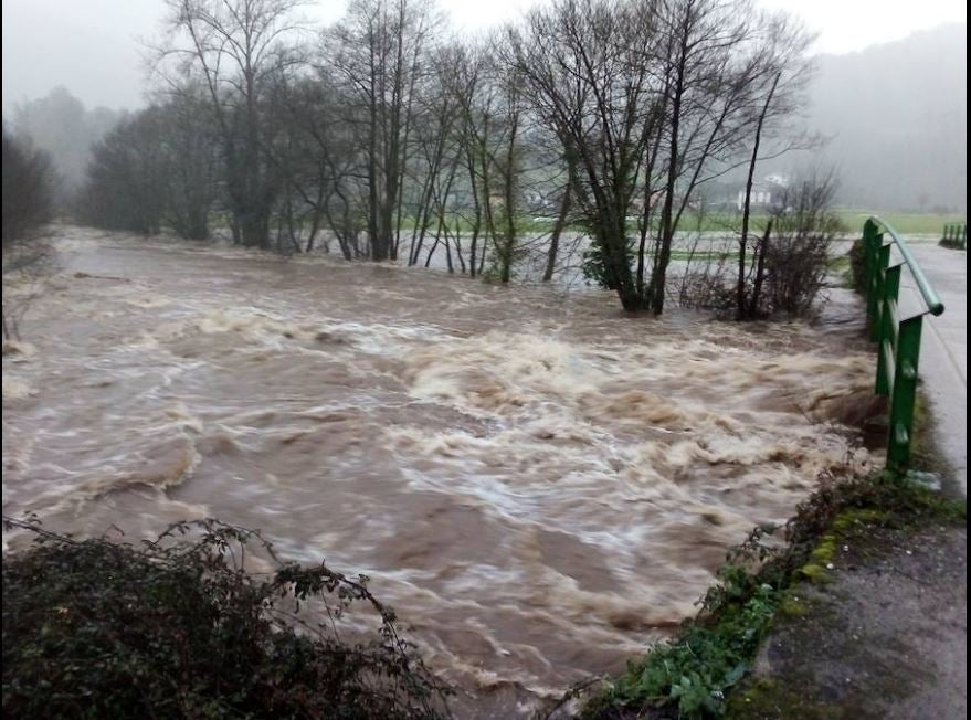 Imagen de algunos puntos de Asturias afectados por inundaciones