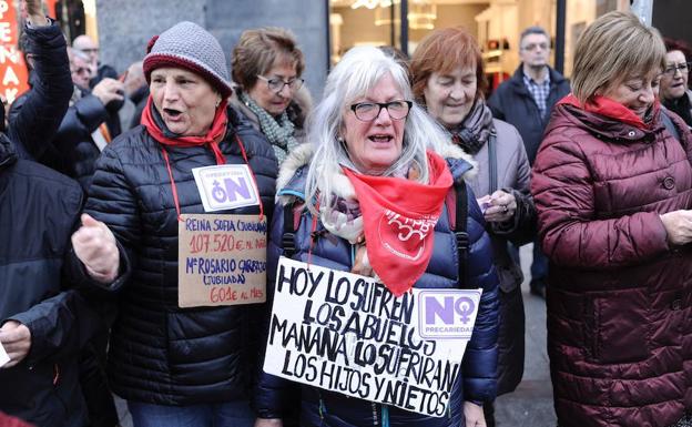 Manifestación en Bilbao por unas pensiones dignas.