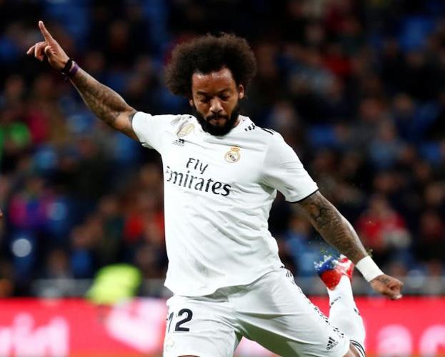 Marcelo, durante el partido de Copa ante el Girona. 