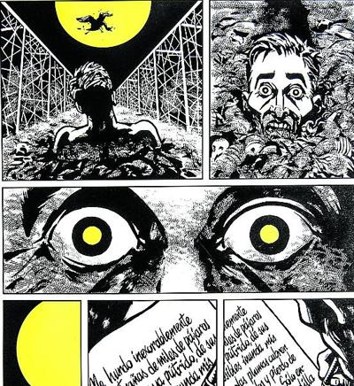 Detalle de la novela gráfica 'Yo, Loco', crítica con la industria farmaceútica.