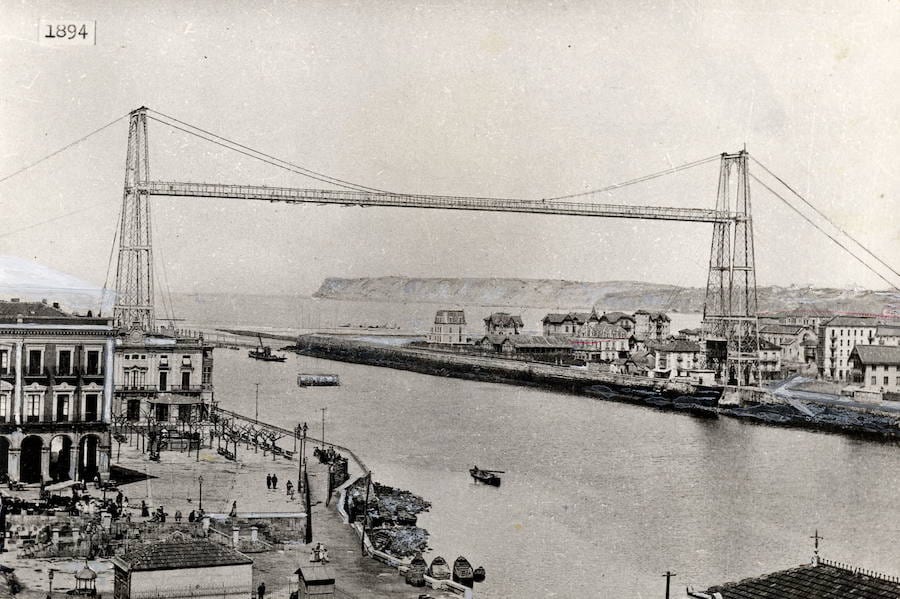 El Puente Colgante en una imagen de 1894, un año después de su inauguración.