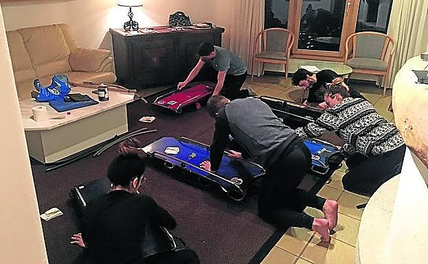 Una de las sesiones de técnica en el hotel de concentración.