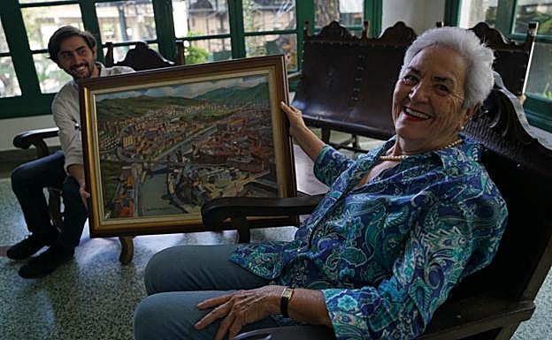 Itziar vuelve de vez en cuando a su Gernika natal. 