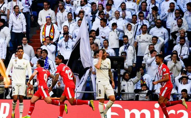 Portu, celebrando el segundo gol que da la victoria a su equipo frente al Real Madrid.