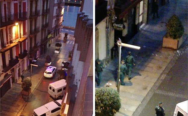 Imágenes del dispositivo de la Guardia Civil en Erandio. 