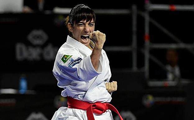 Sandra Sánchez, durante una competición. 