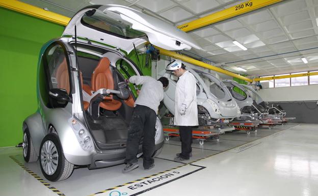 Una de las imágenes del coche eléctrico durante el desarrollo del proyecto. 