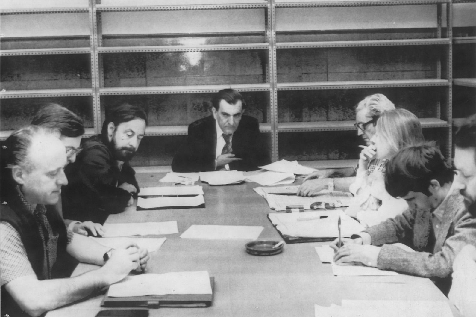 Reunión para fijar el texto aprobatorio de la Ley de Amnistía de 1977.