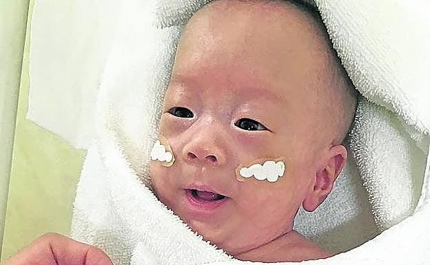 Listo para salir del hospital.