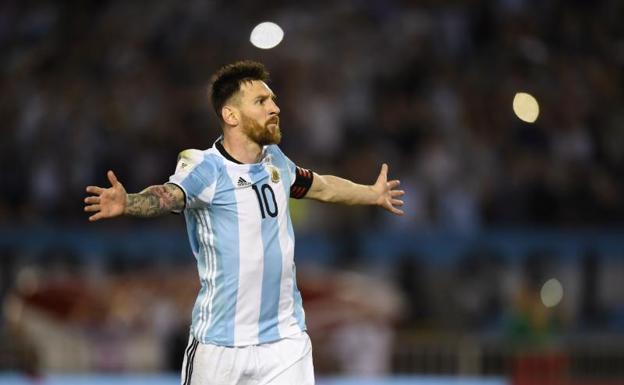 Leo Messi, con la selección argentina. 