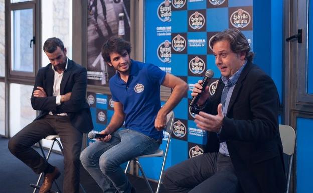 Carlos Sainz, durante un acto de su patrocinador. 