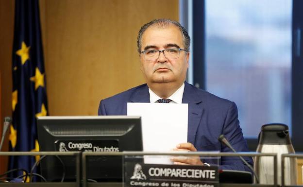 Ángel Ron, expresidente de Banco Popular, en su comparecencia en el Congreso en julio pasado. 