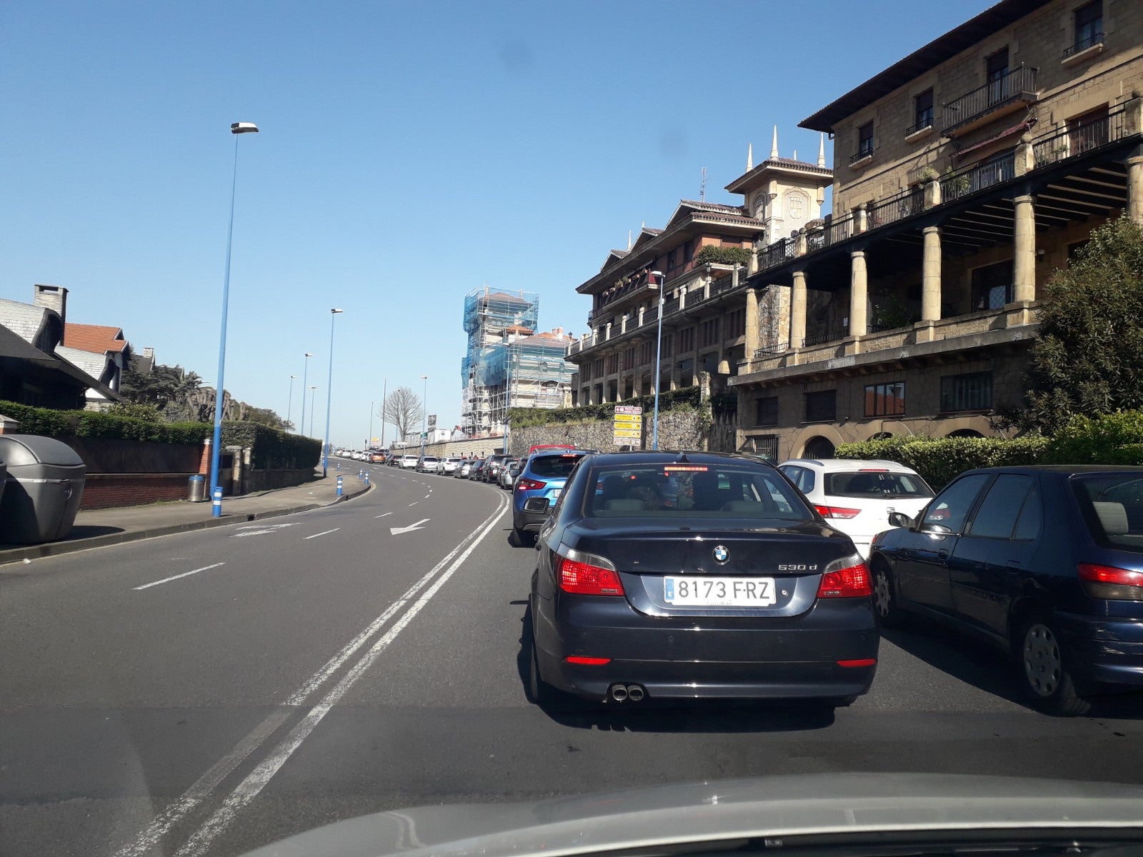 El acceso a Ereaga está ya colapsado. 