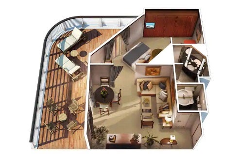 Fotos: Así es por dentro el crucero de lujo que dará la vuelta al mundo y parará en Getxo