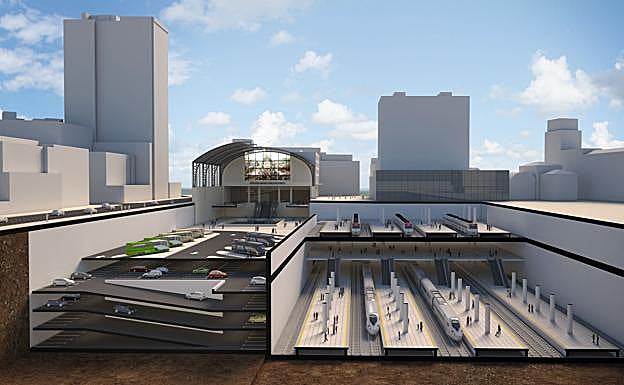 Proyecto para la reforma de la estación de Abando para adaptarla a la llegada del TAV. 