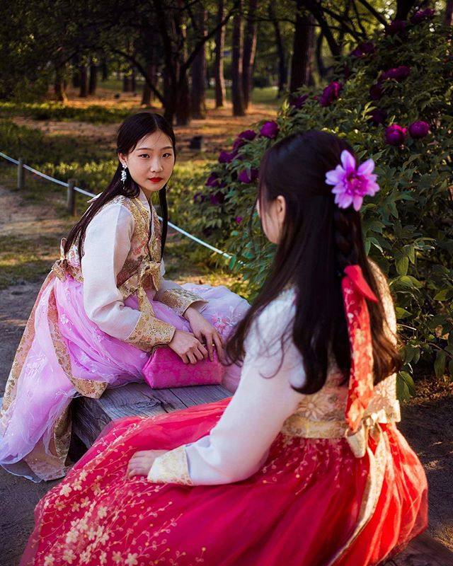 «Conocí a Woojoo en Seúl, la capital de Corea del Sur. Durante la mayoría de los cálidos fines de semana, miles de mujeres surcoreanas visitan los hermosos jardines del palacio de Gyeongbok con coloridos vestidos tradicionales llamados hanboks, como solían hacer sus antepasados. Mirar a su alrededor puede hacerte sentir que estás en otra era, pero los teléfonos inteligentes de última generación, que están tomando selfies a su alrededor, recuerdan que te encuentras en uno de los lugares más modernos del mundo. Aún así, es mágico ver este puente entre el pasado y el presente, en este jardín atemporal, demostrando que el progreso y la modernidad pueden ir de la mano con las tradiciones». 