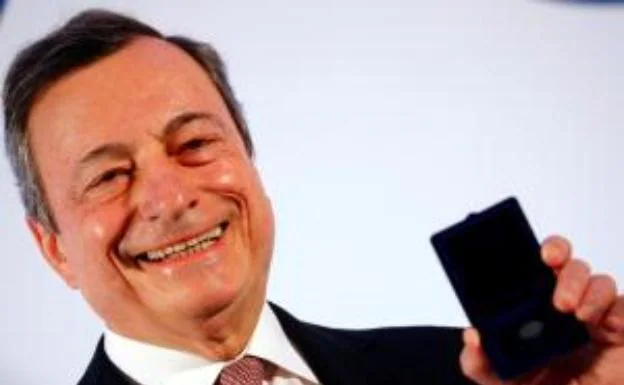 Mario Draghi, este miércoles antes de participar en una conferencia en Fráncfort (Alemania). 