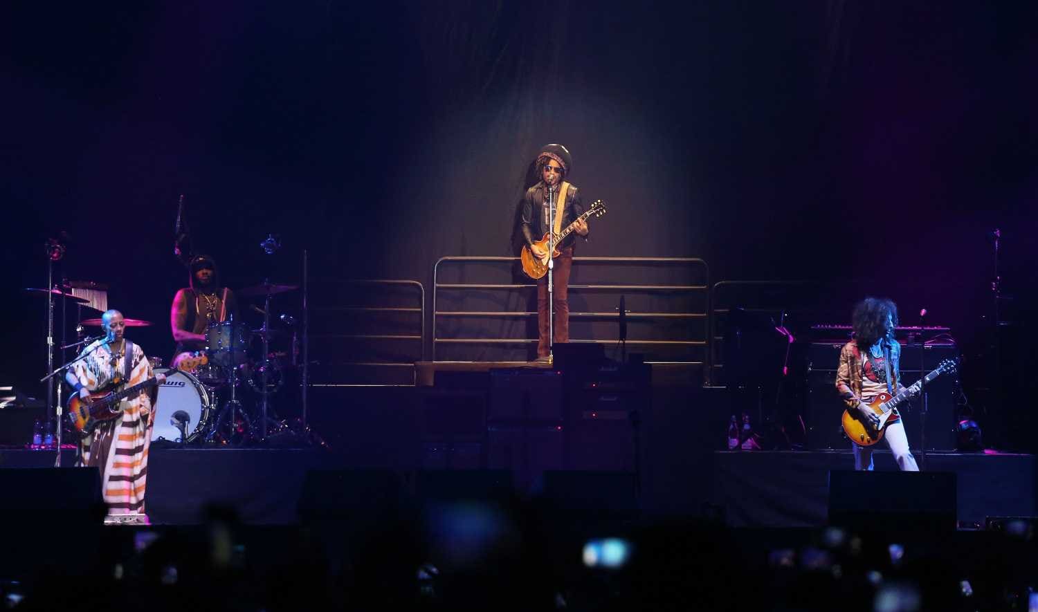 Lenny Kravitz en un concierto en el Festival Lollapalooza, en Chile 