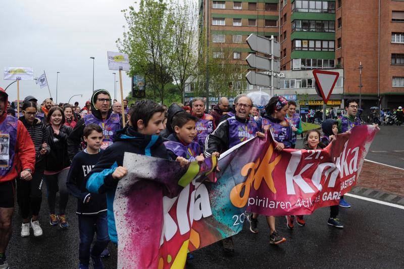 Las mejores instantáneas de la marcha en favor del euskera en la capital vizcaína