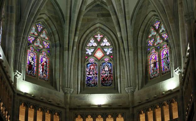 Algunos de los vanos del templo del Casco Viejo bilbaíno. 