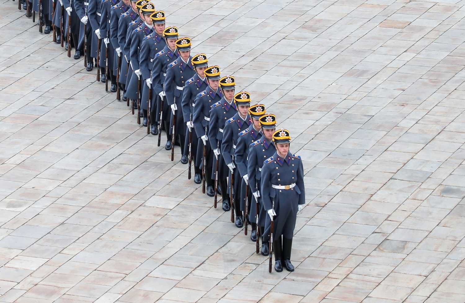 Ceremonia de cambio de guardia en el Kremlin, Moscú