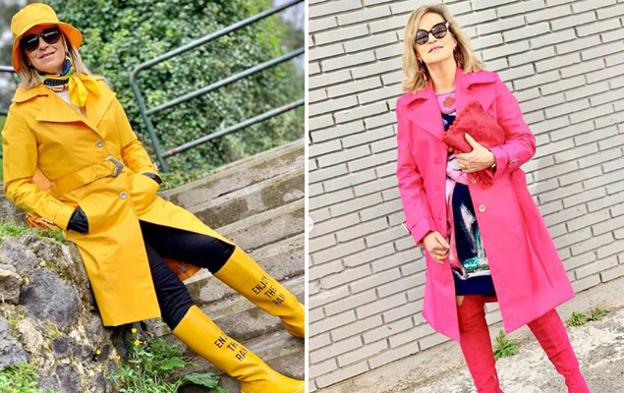 Miren González de Mendialdua luce un look en amarillo y otro en fucsia.