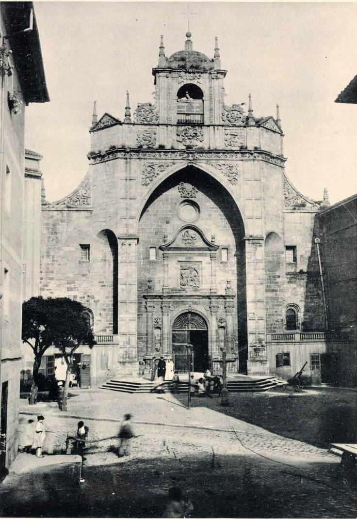 La iglesia de la Encarnación, en Atxuri, en una imagen de finales del siglo XIX.