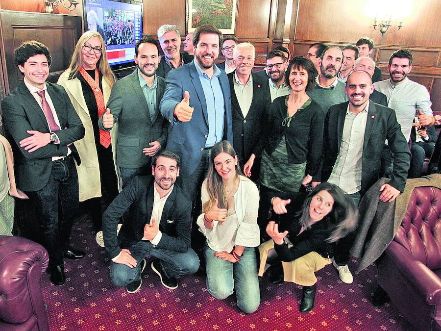 Los dirigentes de Ciudadanos siguieron los resultados desde La Bilbaína.